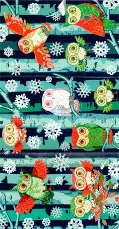 Felicitare - Wook Owls Tri-fold