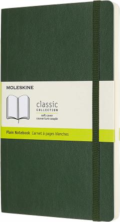 Carnet - Moleskine Classic - Large, Soft Cover, Plain - Myrtle Green