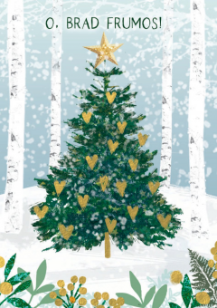 Felicitare - O, brad frumos! - Model 2