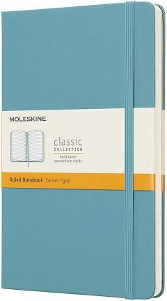 Carnet - Moleskine Classic - Large, Hard Cover, Ruled - Reef Blue