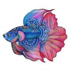 Puzzle din lemn 112 piese - Peste luptator