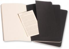 Set 3 caiete - Moleskine Cahier - Large, Plain - Black