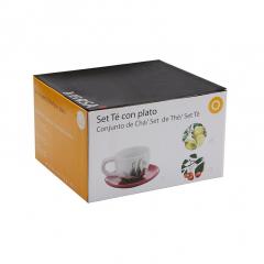 Set 6 cesti cu farfurie - Cherries