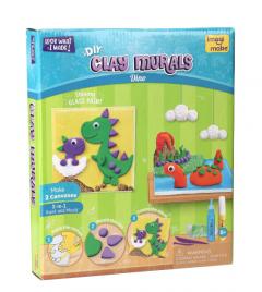 Set de modelat cu 2 tablouri - Dino