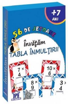 56 de jetoane. Invatam tabla inmultirii