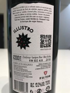 Vin alb - Fautor Illustro, Chardonnay-Sauvignon Blanc-Rein Riesling, sec, 2016