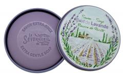 Sapun in cutie metalica, 100 g - Brin de Lavande