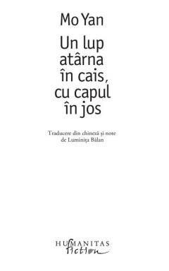 Un lup atarna in cais, cu capul in jos