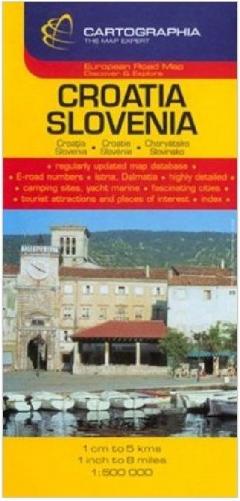 Harta rutiera Croatia si Slovenia