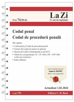 Codul penal si Codul de procedura penala. Cod 791. Actualizat la 1.02.2024