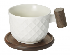 Ceasca cu farfurie - Menja - White