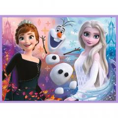 Puzzle 2 in 1 - Disney - Frozen - Printesele si taramul lor