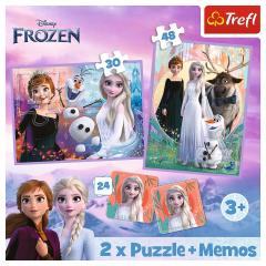 Puzzle 2 in 1 - Disney - Frozen - Printesele si taramul lor