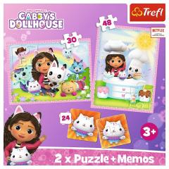 Puzzle 2 in 1 - Gabby's Dollhouse - Gabi si prietenii ei