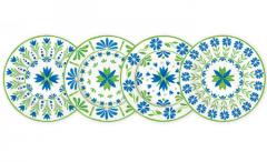 Set 4 farfurii - Flowers Garden