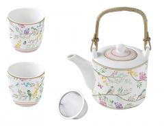 Set ceainic cu 2 cesti - Birds Melody
