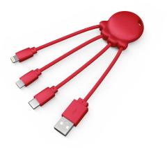 Cablu incarcare - Caracatita - Rosu