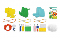 Set creativ de cusut cu tehnica siretului - Primul meu pandantiv - Animale