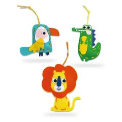 Set creativ de cusut cu tehnica siretului - Primul meu pandantiv - Animale