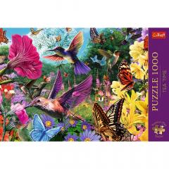 Puzzle Premium Plus Quality 1000 piese - Tea Time - Gradina cu colibri