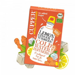 Infuzie de fructe - Cold Water Infusers - Lemon, Ginger & Turmeric, 10 plicuri