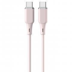 Cablu - Liquid Silicon - Type-C la Type-C (Fast Charge, 60W) - Roz