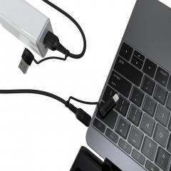 Cablu - Fisheye Series - Multi-connector 4 in 1, USB-A & Type-C la Type-C & Lightning