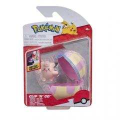 Set 2 figurine - Pokemon - Clip n Go - Clefairy & Heal Ball