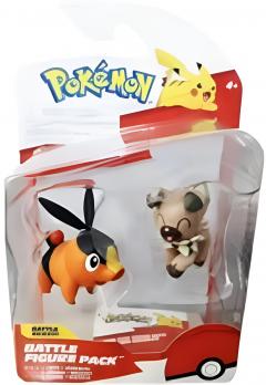 Set 2 figurine - Pokemon - Tepig + Rockruff