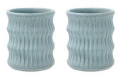 Set 2 cani - Fluted - Blue