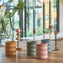 Set 2 cani - Fluted - Rose