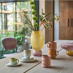 Set 2 cani - Fluted - Rose