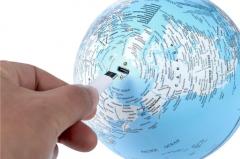 Lampa - AtlasGlobe - Lightblue Mini White Ash