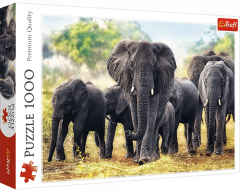 Puzzle 1000 piese - Elefanti Africani