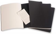 Set 3 caiete - Moleskine Cahier - X-Large, Ruled - Black
