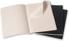 Set 3 caiete - Moleskine Cahier - X-Large, Ruled - Black