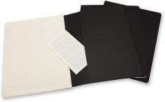 Set 3 caiete - Moleskine Cahier - X-Large, Ruled - Black
