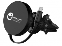 Suport Auto Magnetic cu Incarcare wireless si cablu retractabil