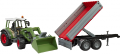 Jucarie - Tractor Fendt Vario 211 cu incarcator frontal si remorca