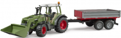 Jucarie - Tractor Fendt Vario 211 cu incarcator frontal si remorca