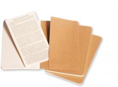 Set 3 jurnale Moleskine - Ruled Cahier Journals - Kraft Brown - Pocket