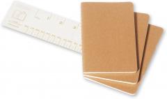 Set 3 jurnale Moleskine - Ruled Cahier Journals - Kraft Brown - Pocket