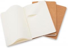 Set 3 jurnale Moleskine - Ruled Cahier Journals - Kraft Brown - Pocket