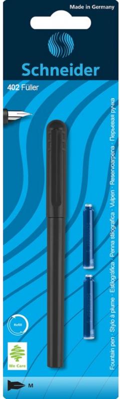 Set stilou + 2 rezerve Schneider - Negru