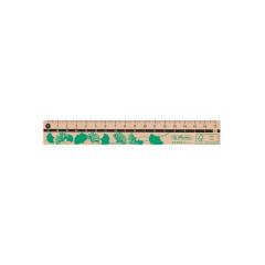 Rigla din lemn - Greenline, 17 cm - mai multe modele