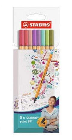 Set 8 fineliners - Stabilo Point