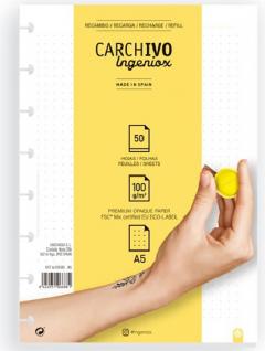 Rezerva 50 coli - Ingeniox Notebook - A5 Dots