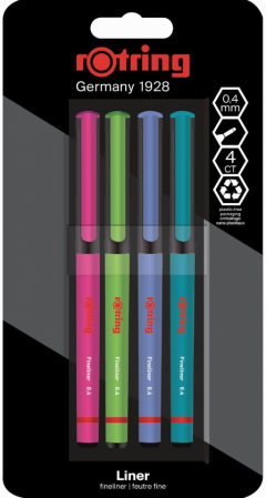 Set 4 linere - Rotring Fineliner 0.4mm