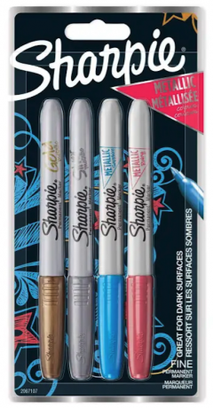 Set 4 markere - Metallic