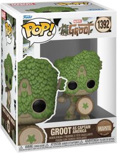 Figurina - Pop! We Are Groot: Groot (as Captain America)